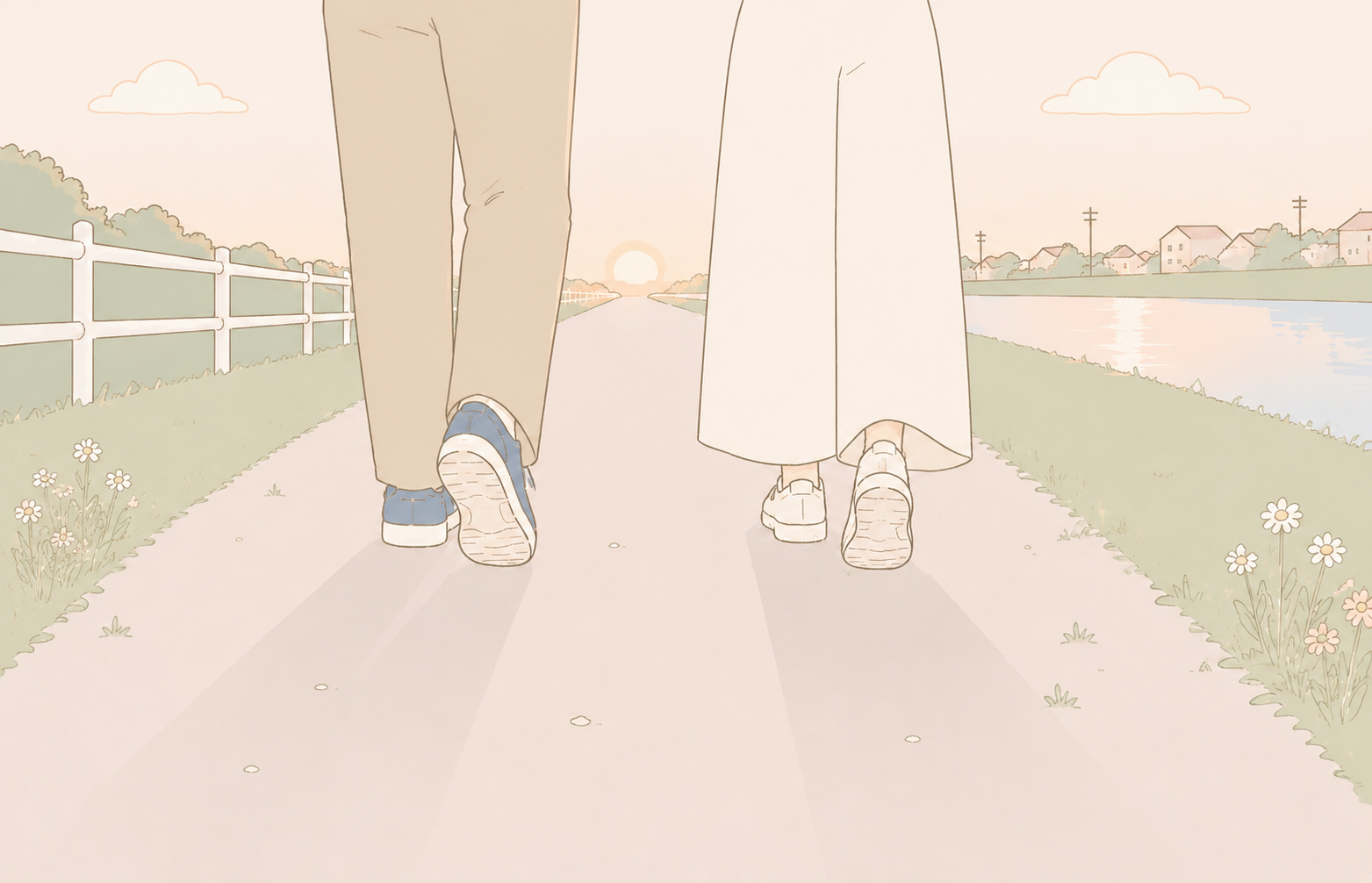 夕暮れのさんぽ道