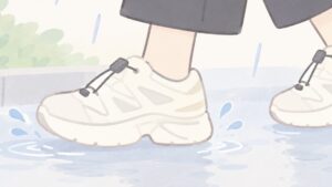 雨の日のスニーカー